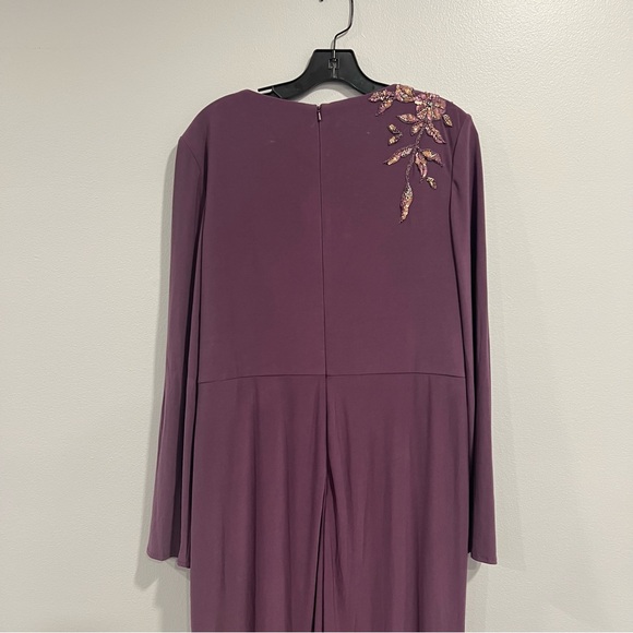 Mac Duggal Purple Long Sleeve Dress - Picture 14 of 15
